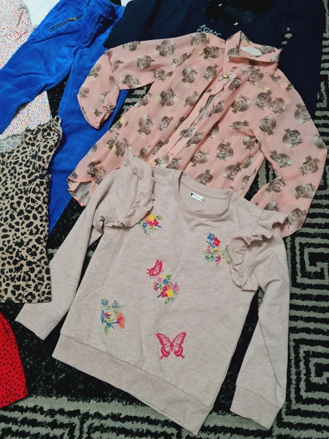 #A68💜 Huge Bundle Of Girls Clothes 6-7years NEXT GEORGE H&M GAP F&F PRIMARK 5