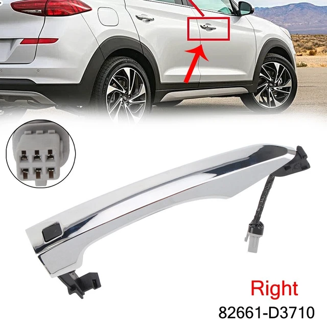 Maniglia Interna Porta Per Hyundai Tucson 2005-2013 – Coppia Anteriore/Posteriore, Colore Grigio, OGAUY - 3