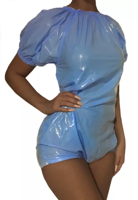 sexy PVC Babybody 1528L Lackoptik Windelhosen Adult Windelbody Strampler ABDL