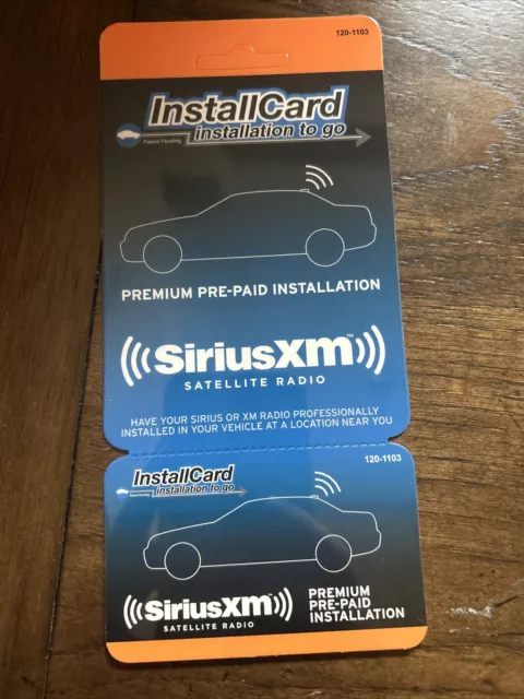 SiriusXM Satellite Radio Premium Pre-Paid Installation Card