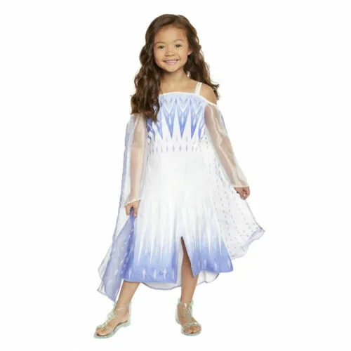 NWT~ Sizes 4-6X Disney Frozen 2 Elsa Dress Up, the Snow Queen Elsa Costume White