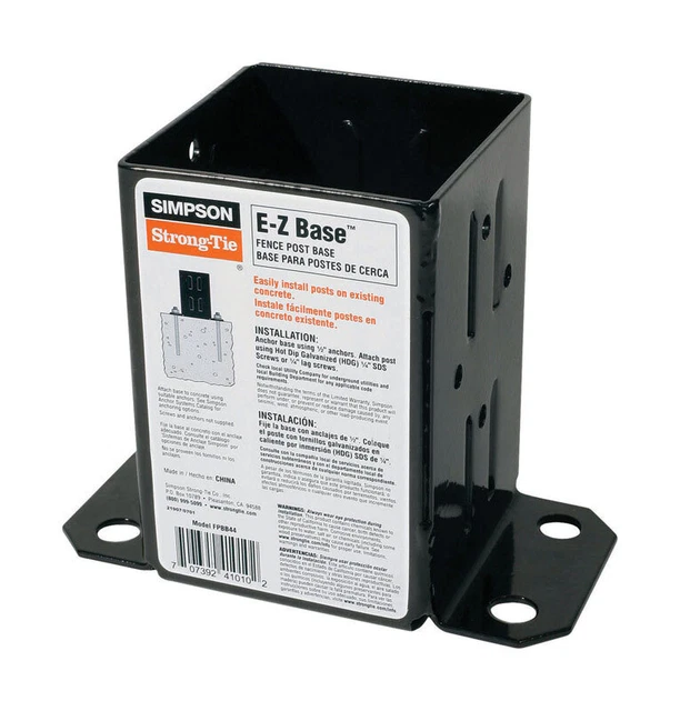 Simpson Strong-Tie FPBB44 E-Z Black Powder-Coat Post Base 4 x 4 in.