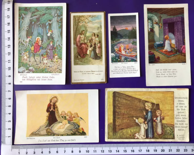 6 x Heiligenbild Andachtsbild  Jesus Kinder Heilige Familie - Lot 6 Bilder