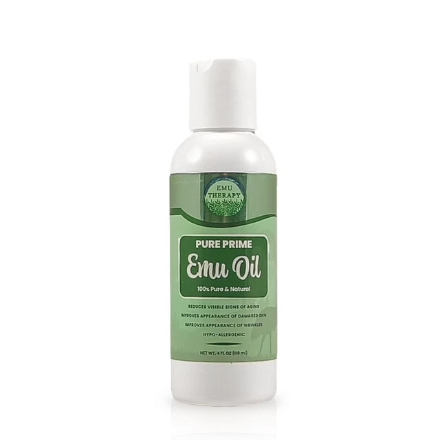 Pure Prime Emu Oil from Emu Therapy - Natural Deep Absorbing Moisturizer 4 fl oz