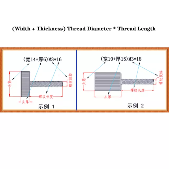 M3 M4 Knurled Hand Screw Computer Case CPB Carbon Steel Nickel Plated Bolts 3