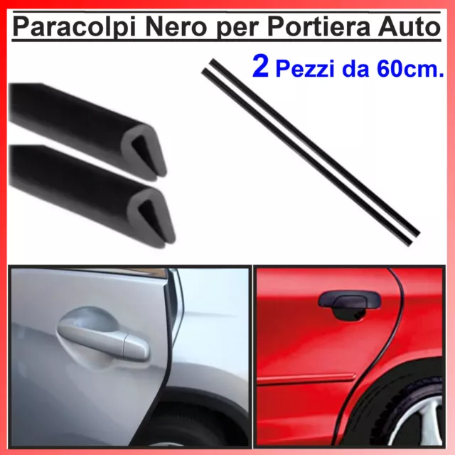 Salvaporta Paracolpi Nero Protezione Portiera Auto Adesivo Profilo a U Gomma