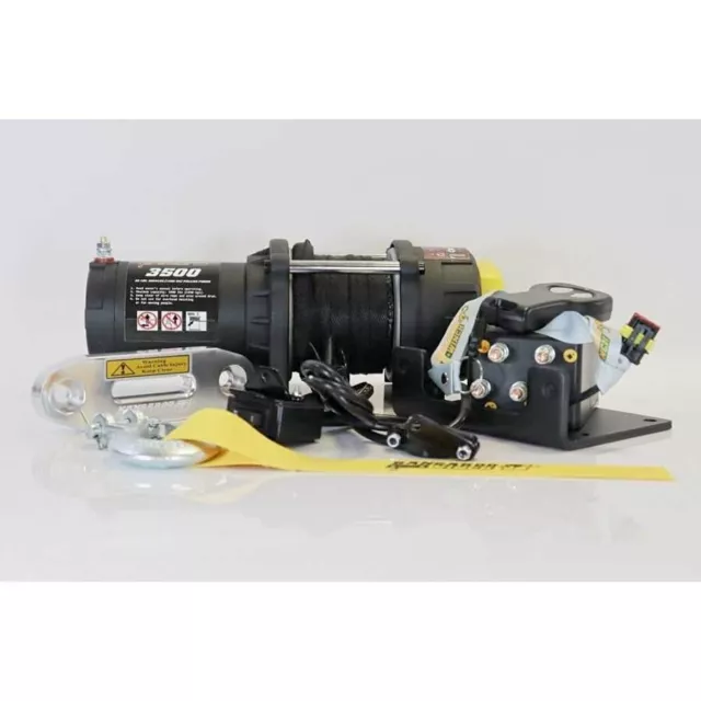 Elektrische Seilwinde PowerWinch 3500lbs ATV 12V 1587kg Kunststoff Funk UTV Quad 3