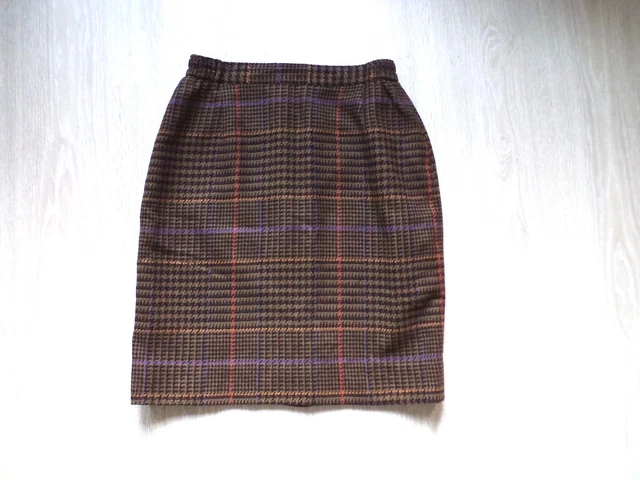 Jupe dégriffé laine t 44 vintage taille élastiquée très bon état skirt