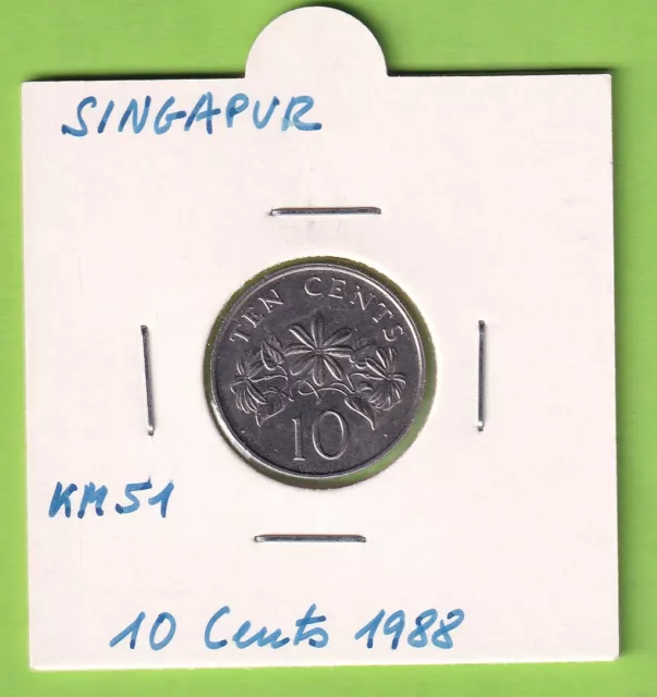 Singapur 10 Cents 1988