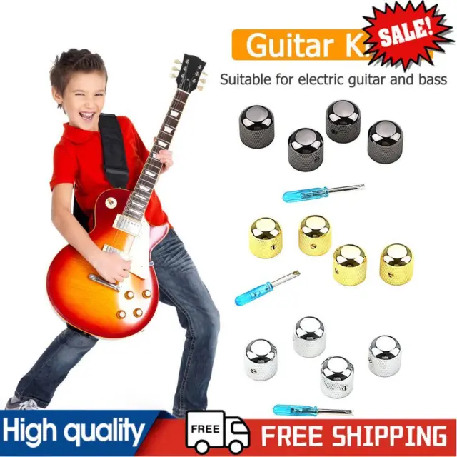 4pcs Tone Volume Knob Professional Metal Guitar Knobs Guitarra Parts Accessories