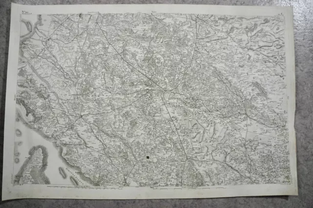 CASSINI CARTE  PLANO 630mm X 950 mm,1808,SAINTES ,COGNAC,ROCHEFORT, n°102, 14E,