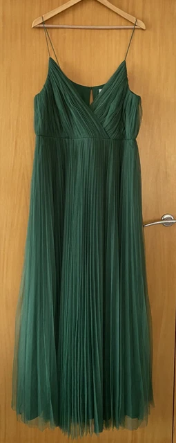 strapless open back dress Rent Asos Design Rose Cami Pleated Tulle Maxi Dress main image 0