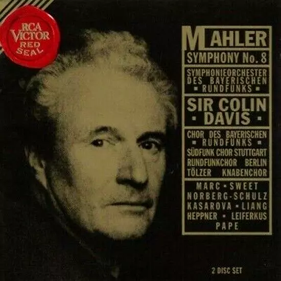 Mahler Symphony No.8 RENE PAPE BEN HEPPNER SIR COLIN DAVIS RCA Red Seal 2CD MINT