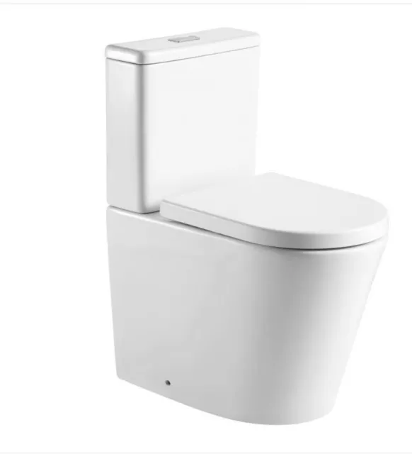 WELS WATERMARK RIMLESS Compact TOILET SUITE WALL FACED UF SOFT CLOSE