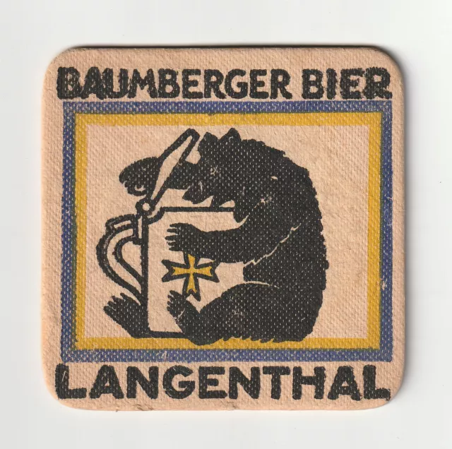 1 alter VK Bierdeckel aus der Schweiz, Langenthal