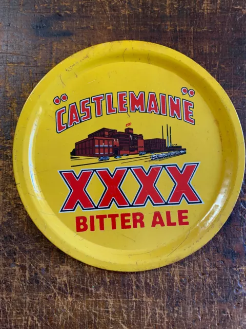 Rare 1960's Vintage Castlemaine XXXX Bitter Ale Tin Tray