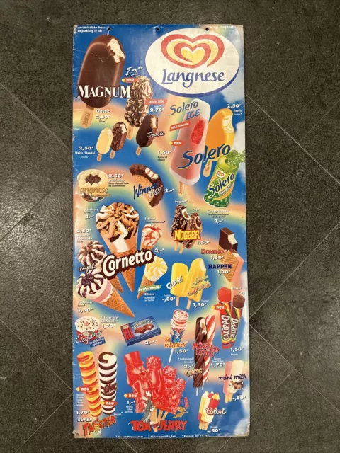 LANGNESE EISKARTE EISSCHILD Eistafel Preistafel Ed von Schleck Mini Mil