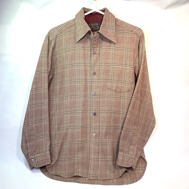 Pendleton Pure Virgin Wool Mens Long Sleeve Shirt Size Medium