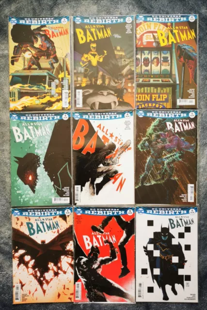 LOT 22 NUMEROS - ALL STAR BATMAN REBIRTH - 1 à 8 + VARIANTS COVERS - VO