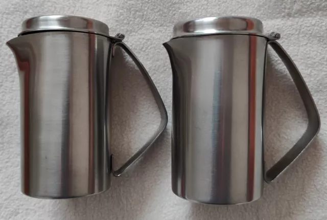 2x ABS Mokka Kaffee Kännchen 20 cl DDR Edelstahl