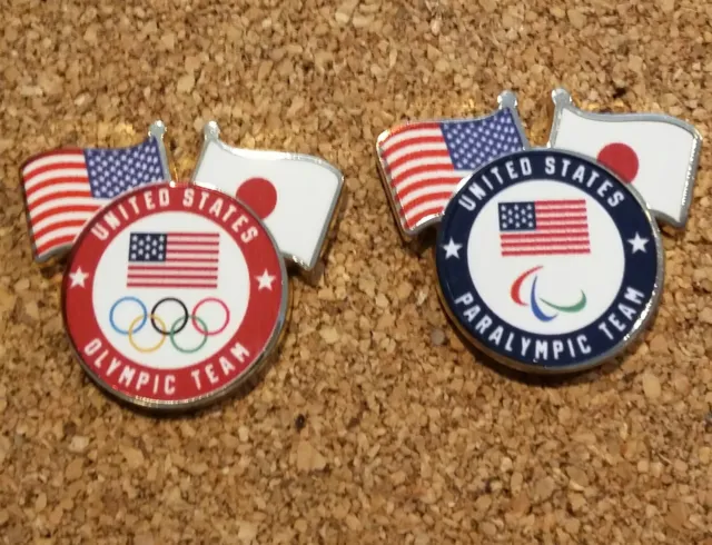 2020 TOKYO OLYMPICS - USA TEAM PINS OLYMPIC and PARALYMPIC