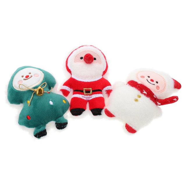 3 Pcs Portable Kitten Toys Christmas Cat Teaser Toy Plush Dreadfuls Catnip