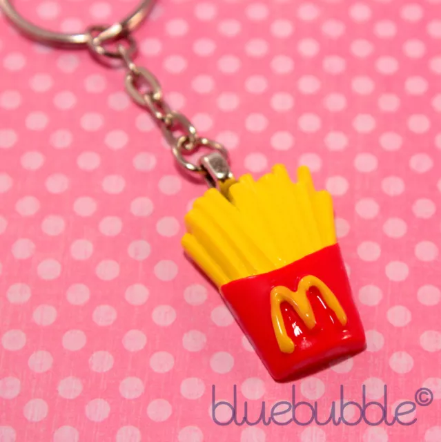 Funky Junk Food Key Ring Chain Cute American Retro Gift Sweet Kawaii Kitsch Fun