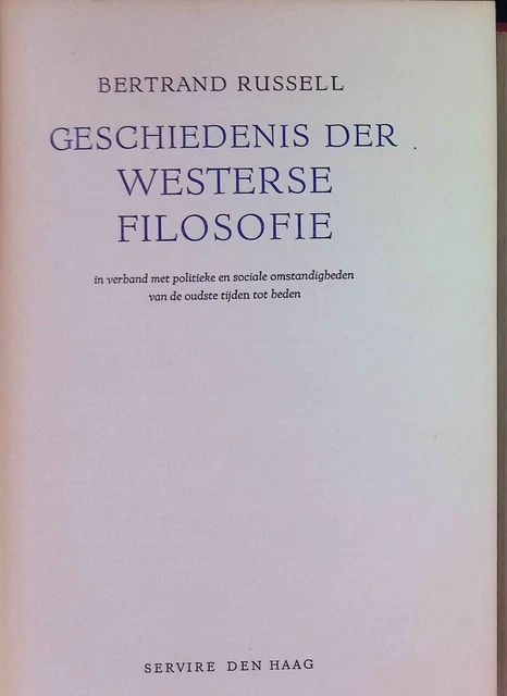 Westerse Rituelen GESCHIEDENIS DER WESTERSE Filosofie. Russell, Bertrand: EUR 16,49 ...