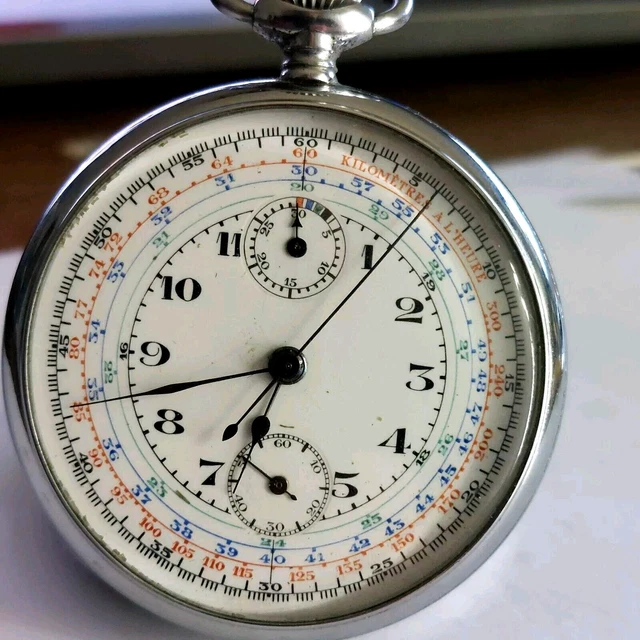 Chronographe Gousset Seliva Mécanique - 11 Rubis - Fonctionne - Occasion
