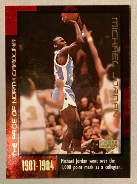 MICHAEL JORDAN 1999 Upper Deck MJ Career "The Pride of North Carolina" Card #7