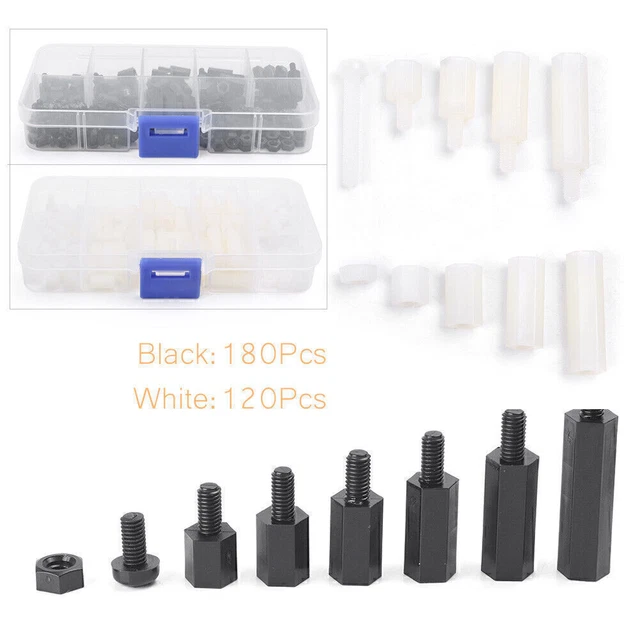 50 PEZZI Dado esagonale M3 in Plastica Nylon Distanziali Dadi Gembird 50 PEZZI Dado esagonale M3 in Plastica Nylon Distanziali Dadi Gembird