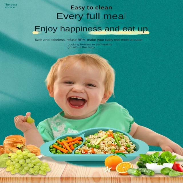 Bowl Cookware Dishes Silicone Plate Baby Suction Plate Food Tray Storage Tray