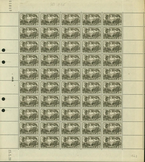 French Guiana 1939- MNH stamps. Yvert Nr.: 163. Sheet of 50... (EB) AR1-01093