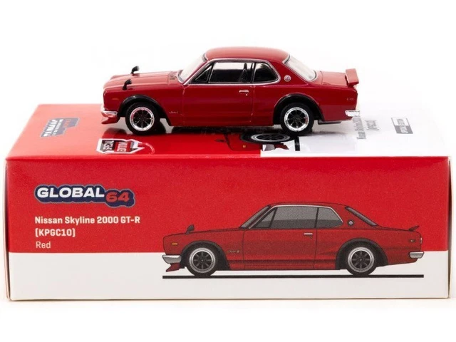 Mark43 1/43 Nissan Skyline 2000 GT-R KPGC10 Rouge - Modèle Résine Collection