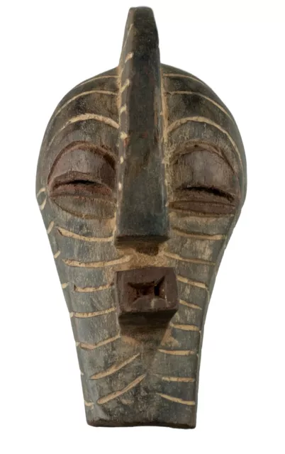 Masquette Songye Máscara Africana Kifwebe Rdc Madera 13.5CM Art Coutumier 17380