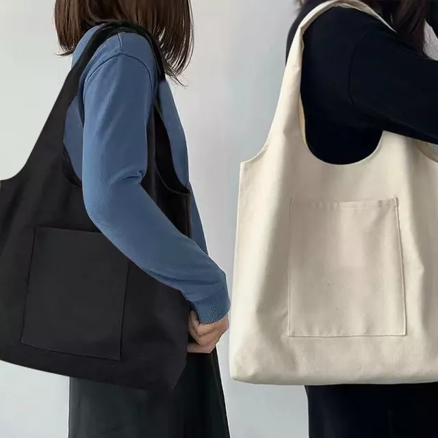 Large grocery bags Premium Cotton Canvas Shopping Bag Shoulder Tote Shopper Bags