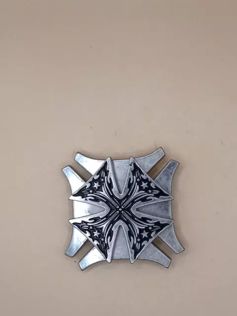 IRON Swivel/Spinning CROSS BELT BUCKLE 3' SQUARE