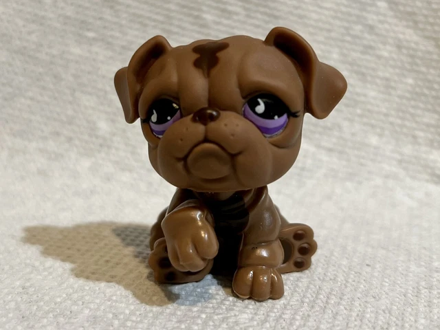 BULLDOG DOG #881 - Authentic Littlest Pet Shop - Hasbro LPS