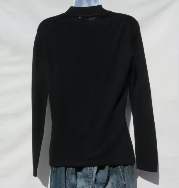 Cashmere|Men's|'Mock Neck'|2 Ply|B+|Knit Sweater|Himalayan|Black|Size: M-L 2