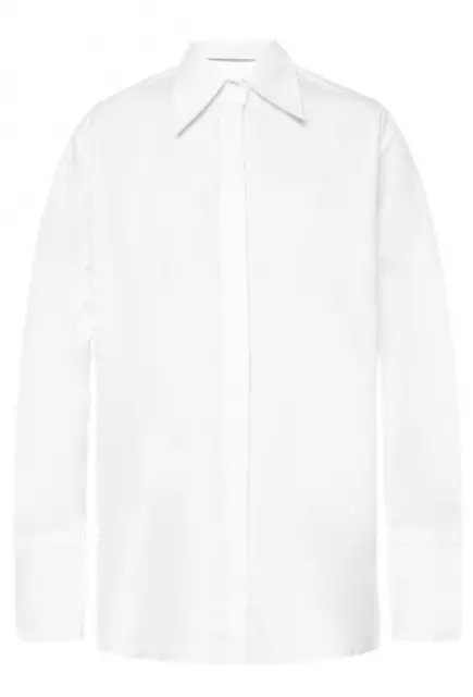 HELMUT LANG Womens Shirt Cutout Long Sleeve Soft Stylish White Size XS H10HW511