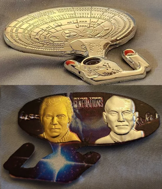 Star Trek Generationen Gold Silber Münze Autogramm Raumschiff 3D Film Film TV USA