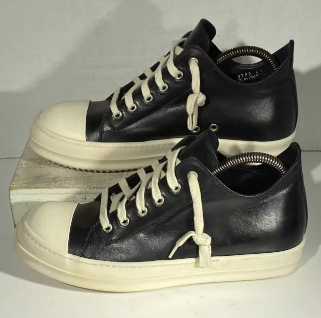 🔥 RICK OWENS Shoes ~ X Ramones ~ Low Cut ~ Men’s Size US 8 / EUR 41 ~ Leather ~