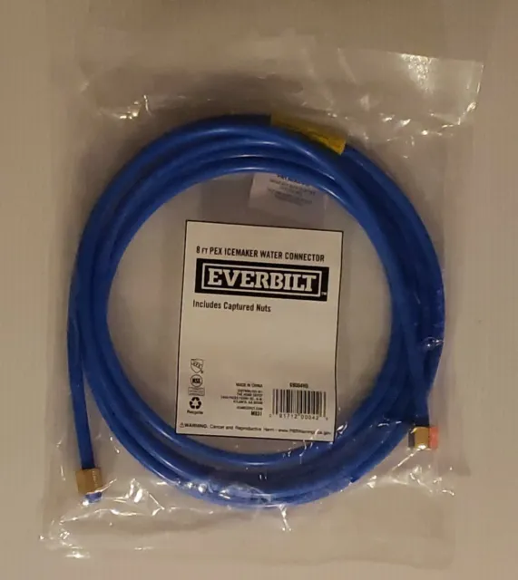 Everbilt 8' Ft. Pex Icemaker Water Connector Blue 69004HD
