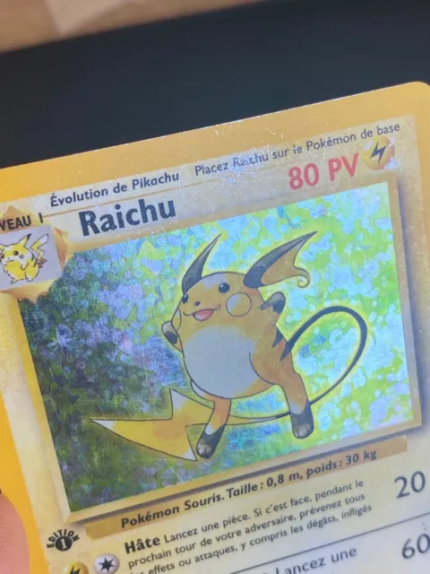 Pokemon Cards Fr Base Set - Raichu 14/102 Edition 1 Holo - Tbe/Exc 3