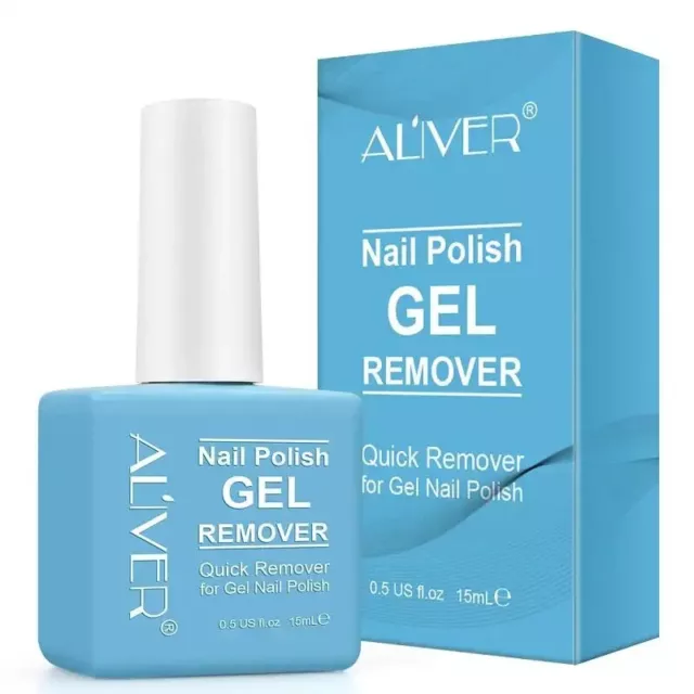 Aliver Soak-Off Gel Acrylic Nail Polish Magic Quick Burst Manicure Remover 15ml