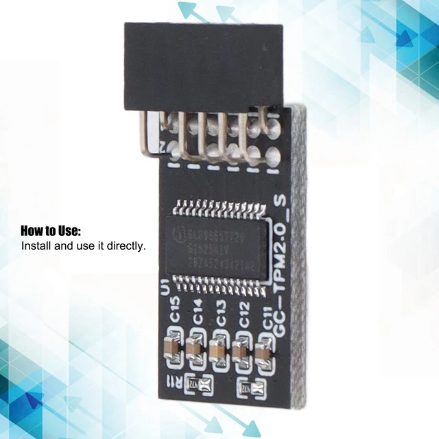 TPM 2.0 MODULE Lpc Spi 12-Pin Remote Card Encryption Security Board £8. ...