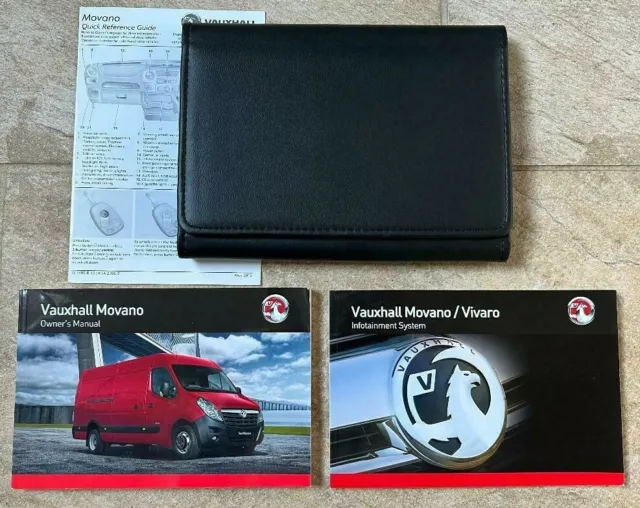 Vauxhall Movano Handbook Owners Manual Pack Wallet 2010-2019