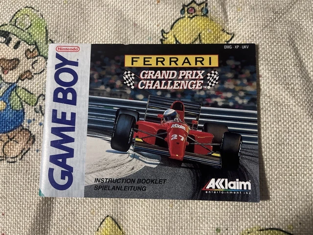 • Mode D’emploi Notice Du Jeu Ferrari Nintendo Gameboy •