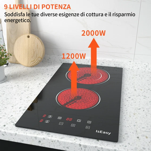 Bosch PKF375FP1E Piano Cottura Elettrico 30 Cm 2 Zone Cottura Vetroceramica Colore Nero 224942 Zoom