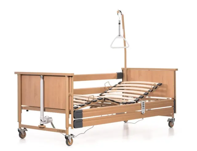 Burmeier Bett Pflegebett Standard - elektrisch verstellbar, Seitenschutz